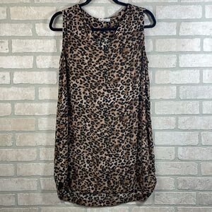 Leopard Print Dress Beach Lunch Lounge Gigi Brown Cheetah mini Medium